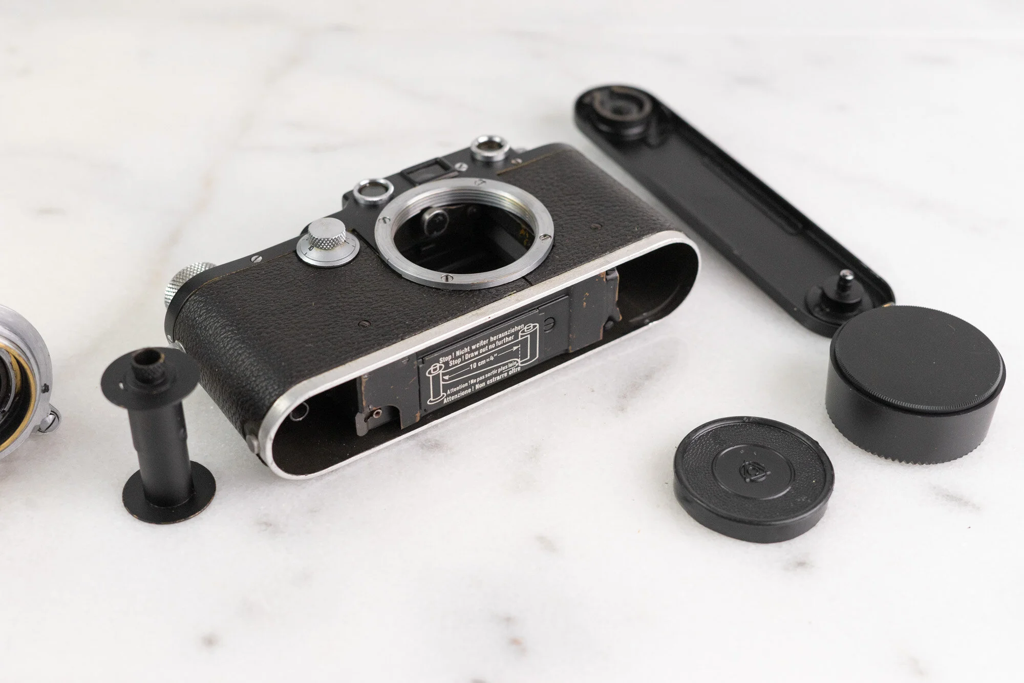 Leica IIIc - Professional Black Repaint - 35mm Film Camera with